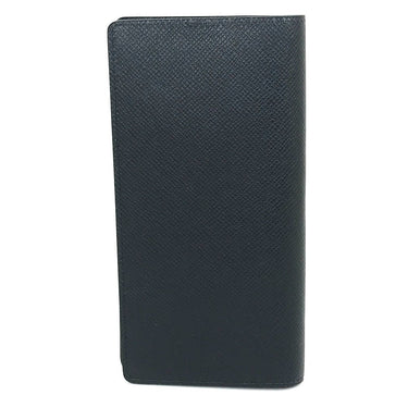 LOUIS VUITTON Long Wallet Purse M30502 Taiga Leather Dark Navy type Taiga Portefeuille Braza mens Used Authentic